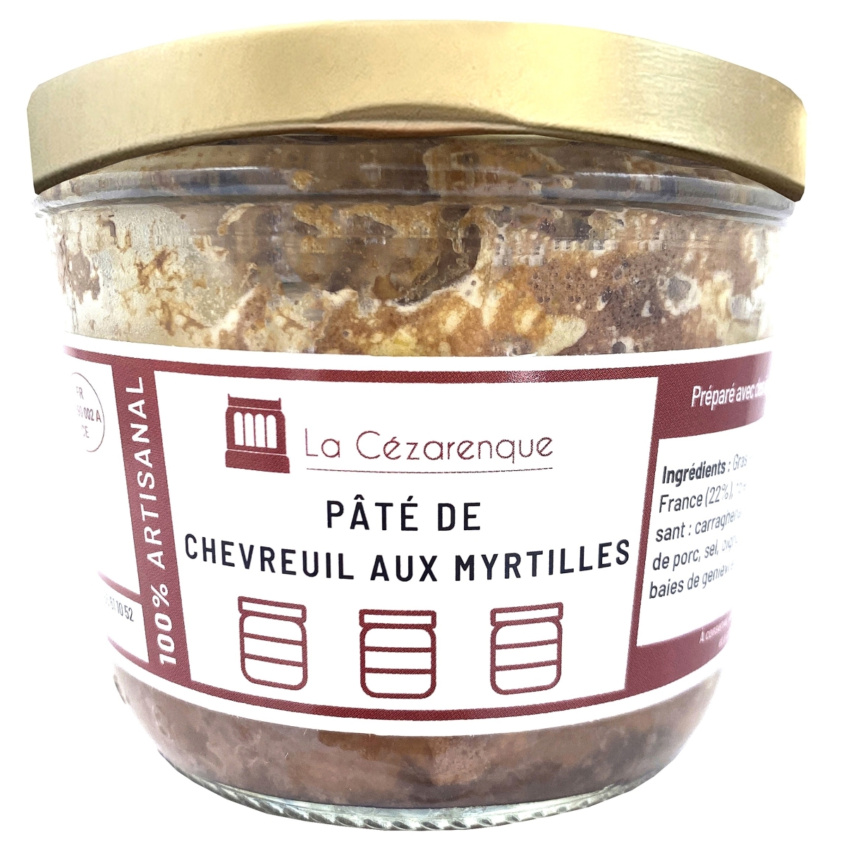 PATÉ DE CHEVREUIL AUX MYRTILLES -180g