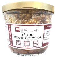 PATÉ DE CHEVREUIL AUX MYRTILLES -180g